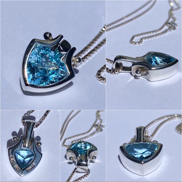 925 Aquamarine💠 Ring & Necklace set✨ - Picture 4 of 17